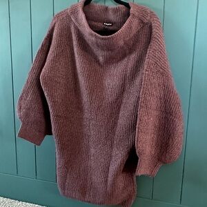 Express Deep Brown Cowl Neck Sweater